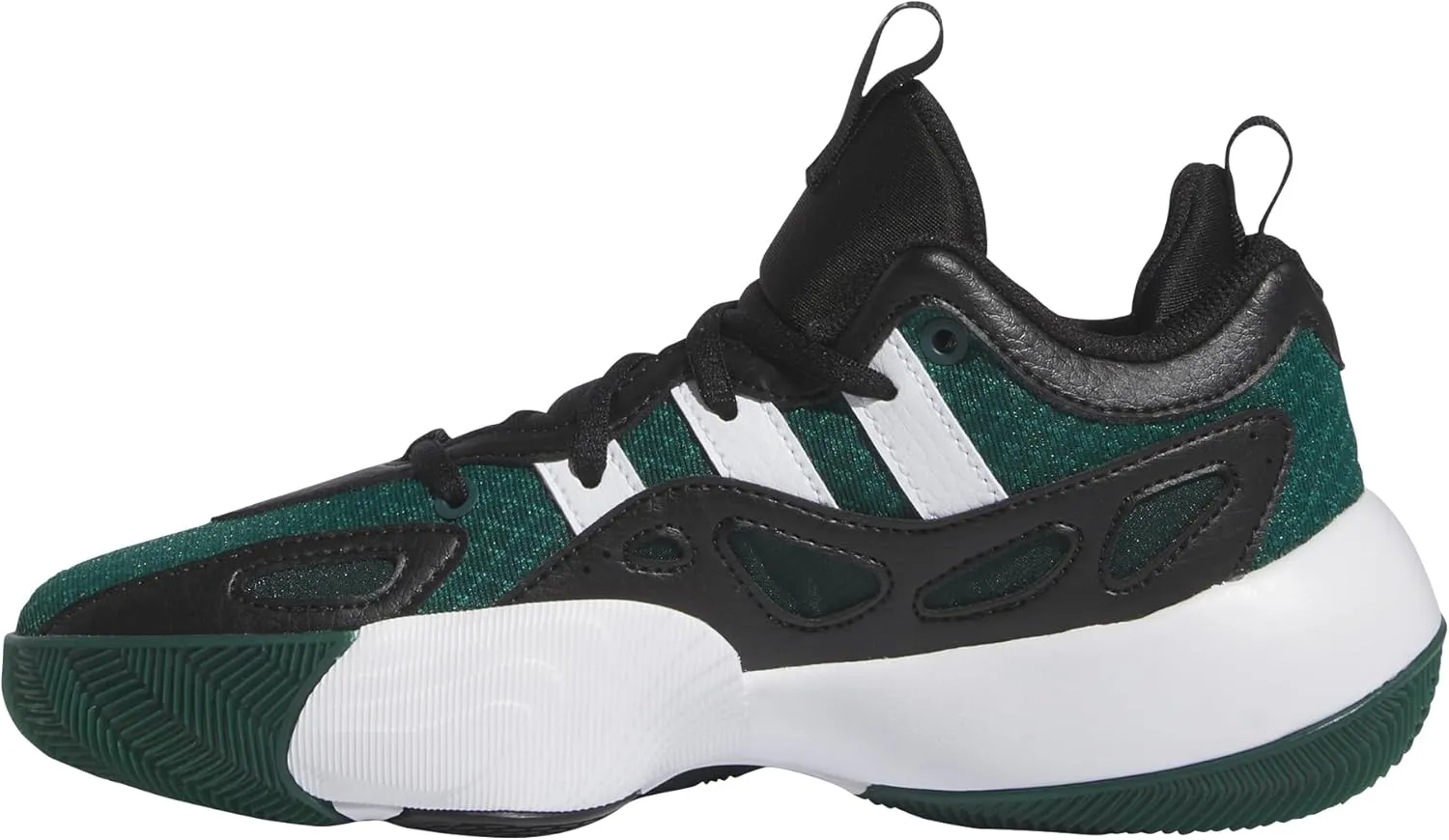 adidas Basketball Shoes, Collegiate Green Core Black Cloud White, 5 US Unisex Big Kid