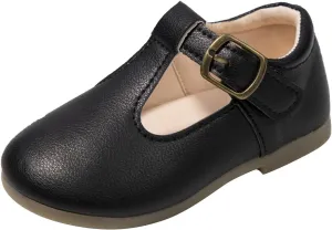 Baby Girl Mary Jane Dress Shoes School Oxford Flats for Kid Wedding Party Shoes T-Strap Uniform Shoes