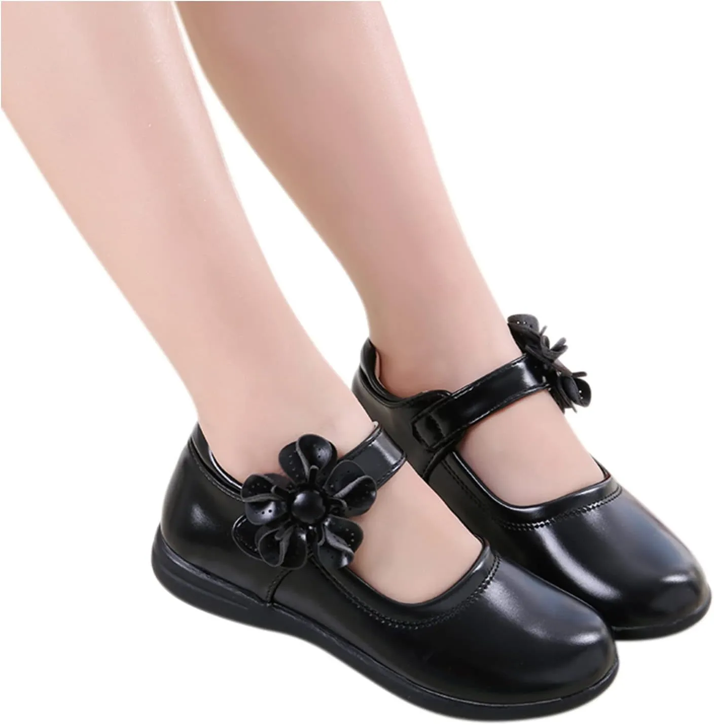 Baby Girls Dress Shoes Toddler Girls School Uniform Shoes Mary Jane Flower Girl Ballet Flats for Wedding Party