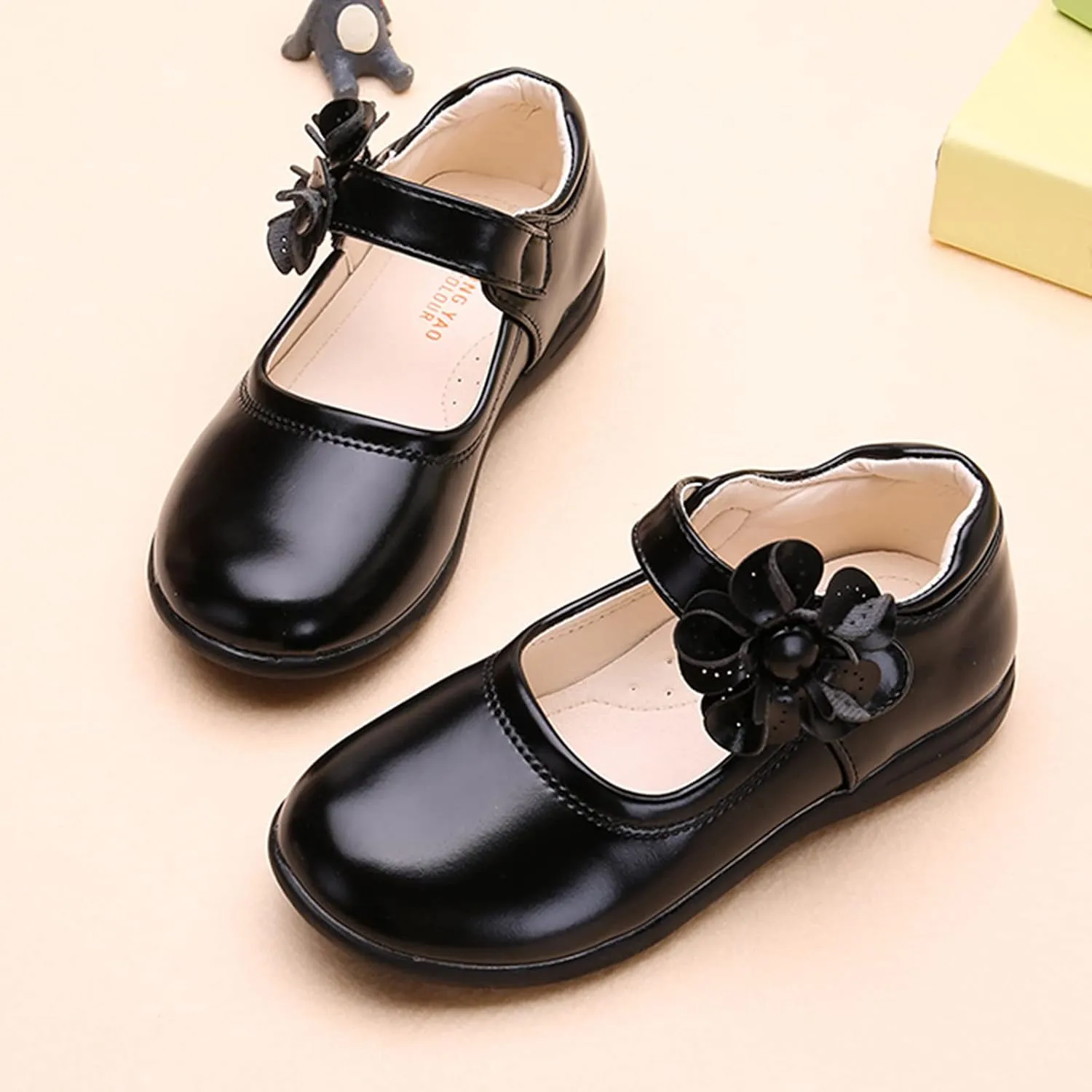 Baby Girls Dress Shoes Toddler Girls School Uniform Shoes Mary Jane Flower Girl Ballet Flats for Wedding Party