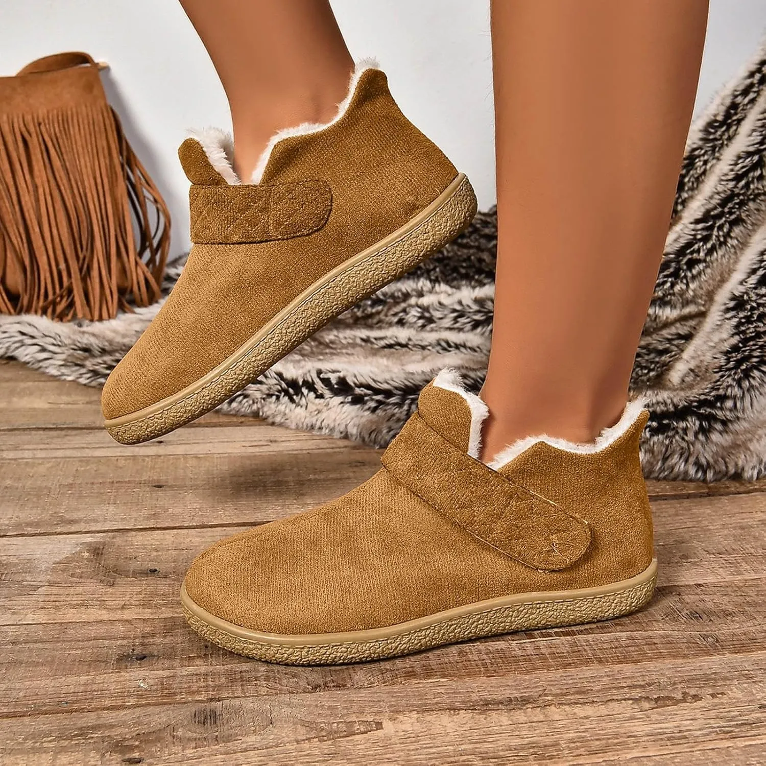 Boots for Women Waterproof Winter Snow Boot Warm Comfortable Fur Lined Insulated Non-Slip Outdoor Lace-Up Mid Calf Booties