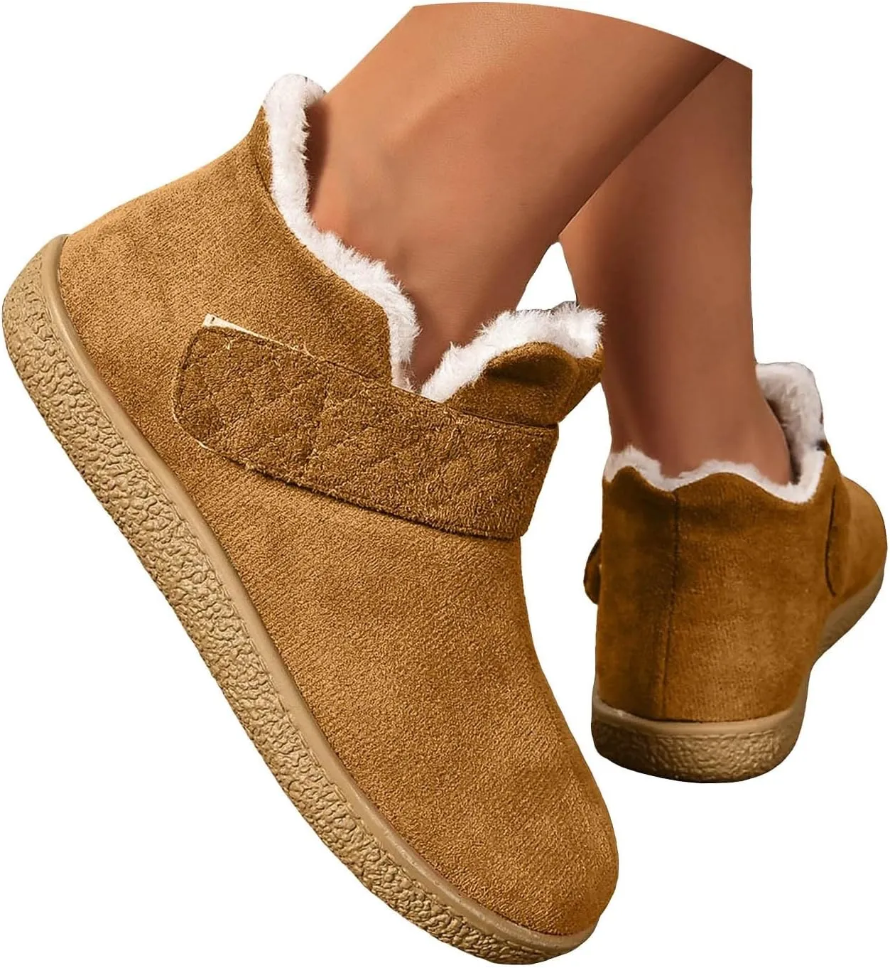 Boots for Women Waterproof Winter Snow Boot Warm Comfortable Fur Lined Insulated Non-Slip Outdoor Lace-Up Mid Calf Booties