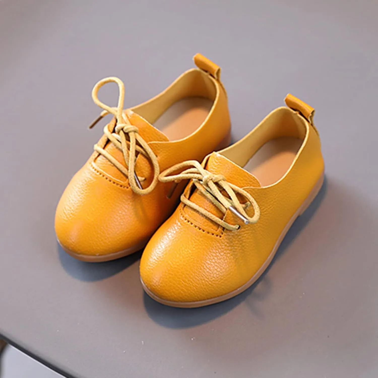 Boys British Style Lce Up Saddle Shoes Toddler Kids Casual School Uniform Formal Casual Oxfords Flat for Wedding