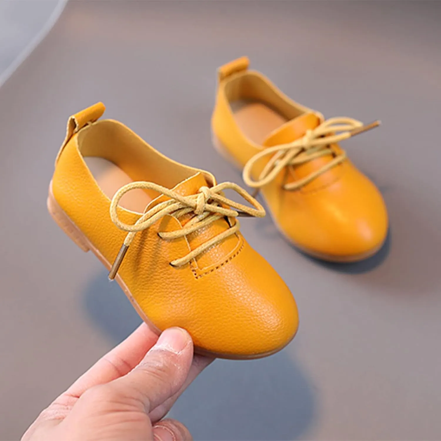 Boys British Style Lce Up Saddle Shoes Toddler Kids Casual School Uniform Formal Casual Oxfords Flat for Wedding