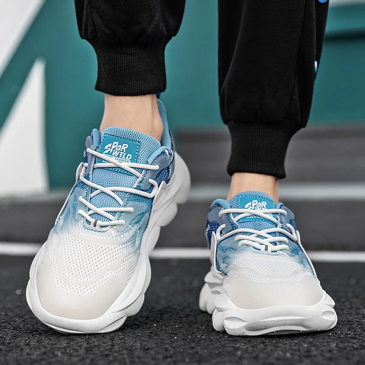 Breathable Mesh Casual Chunky Sneakers Lightweight Road Running Jogging Walking Shoes