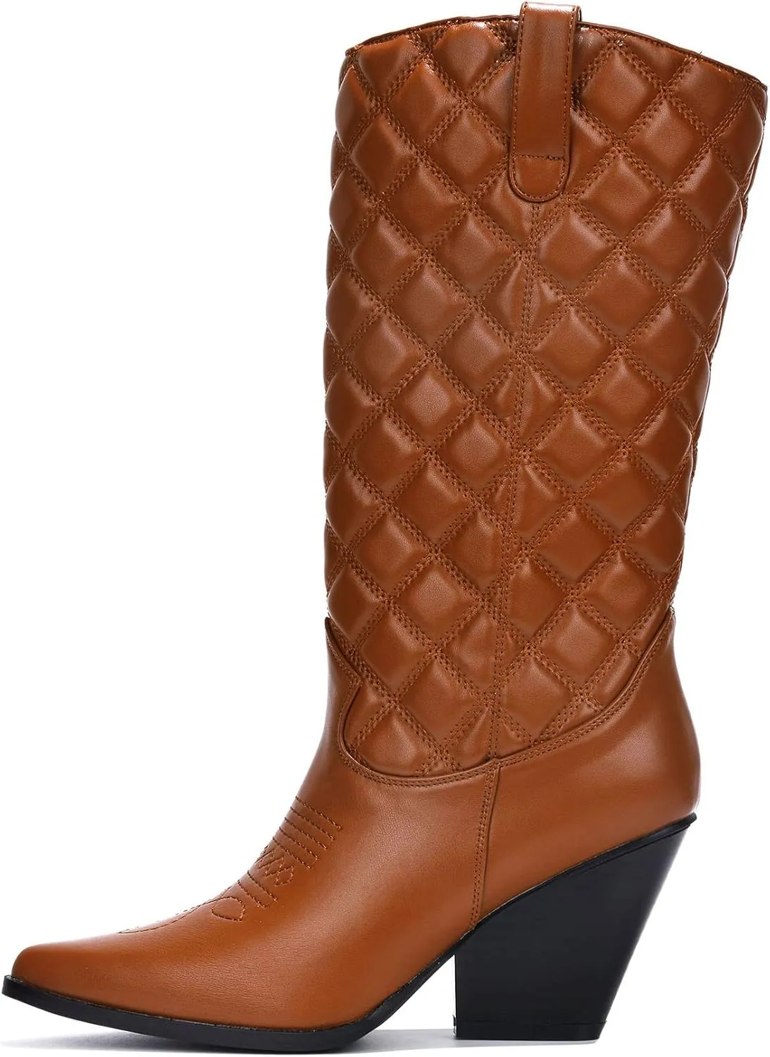 Cape Robbin Belasimo Pointy Toe Block Heel Cowboy Boots