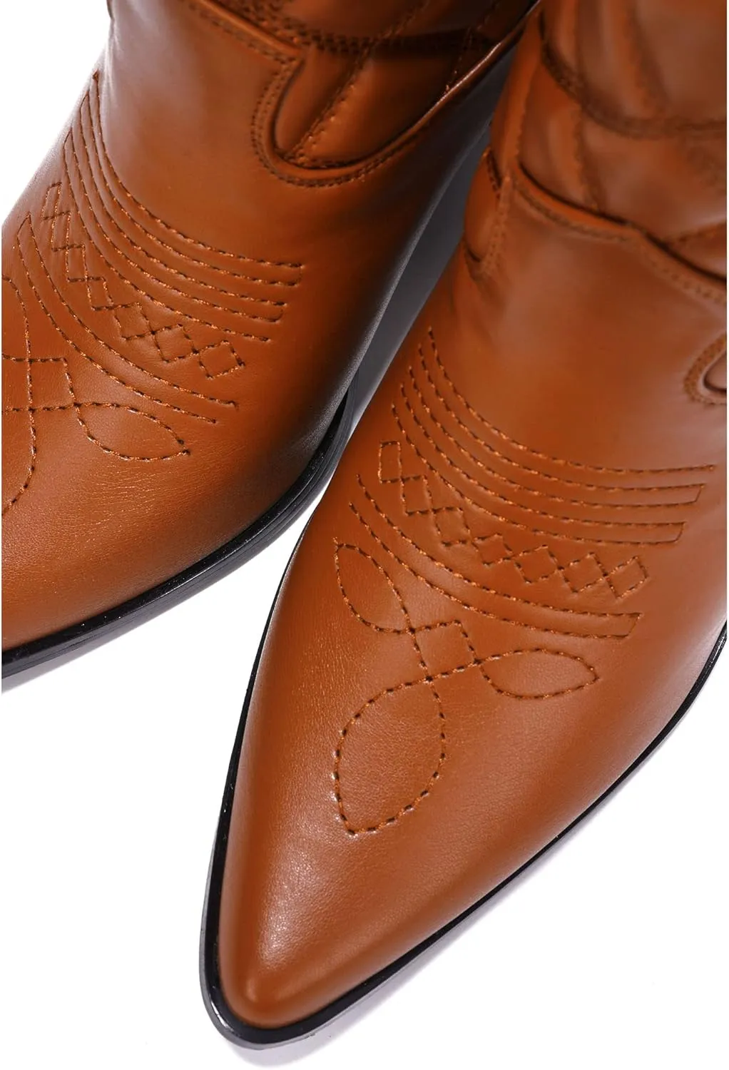 Cape Robbin Belasimo Pointy Toe Block Heel Cowboy Boots