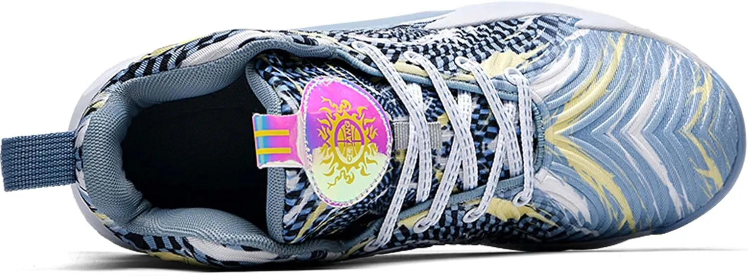 Cool Color Matching Lace up Basketball Shoes for Men Women Travel Hiking Shoes