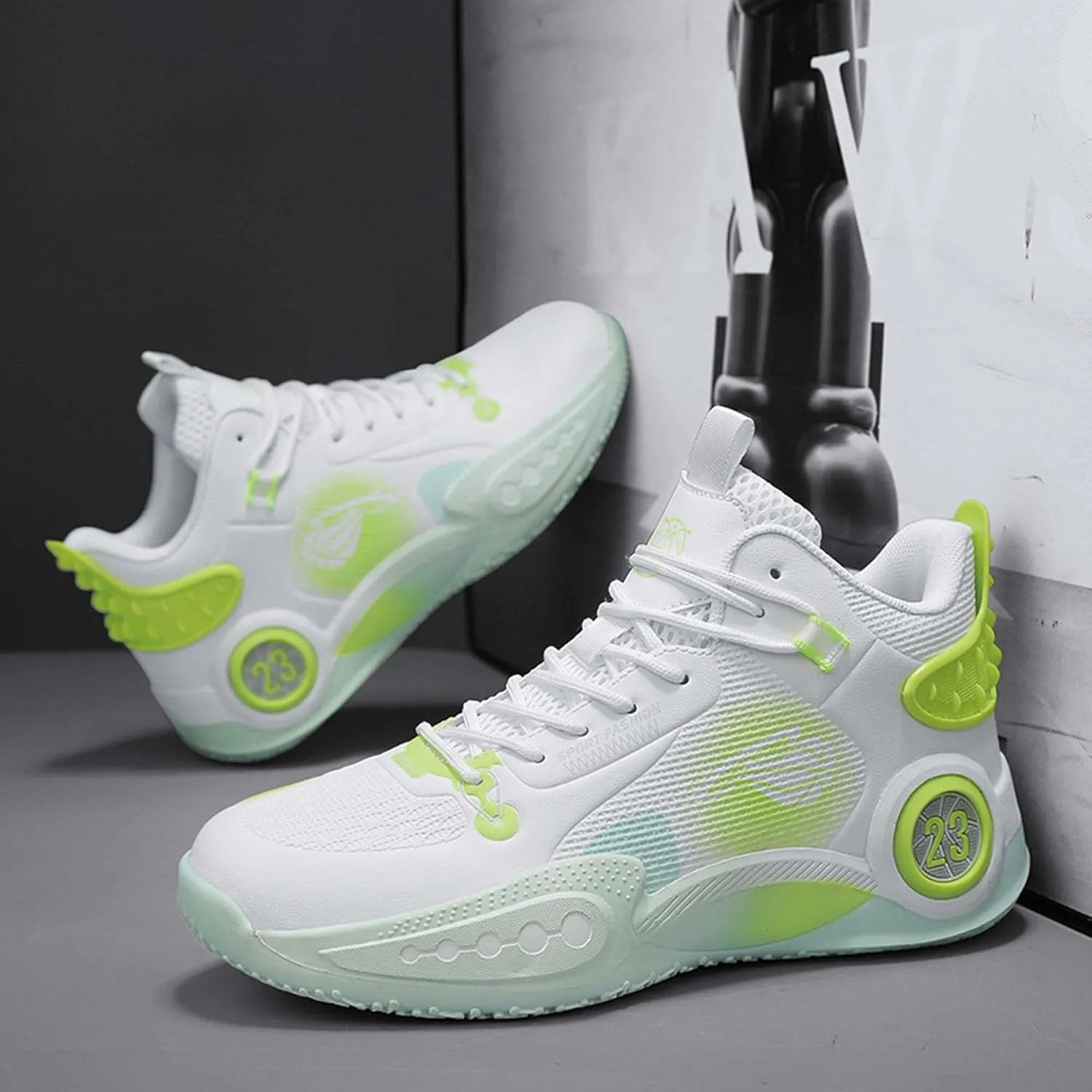 Cool Colored Lace Up Basketball Shoes for Men Women, Comfortable Backpack Hiking Shoes