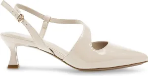 Coutgo Womens Slingback Kitten Heels Closed Pointed Toe Pumps Ankle Strap Comfort Office Dress Shoes