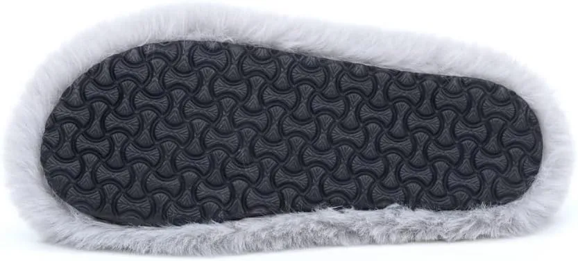 Crazy Lady Women's Fuzzy Fluffy Furry Fur Slippers Flip Flop Winter Warm Cozy House Memory Foam Sandals Slides Soft Flat Comfy Anti-Slip Spa Indoor Outdoor Slip on Light