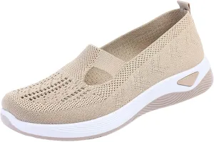 Deals of The Day Clearance Orthopedic Shoes for Women Breathable Soft Slip On Men Casual Shoes Waterproof Sneakers Women Slip On Tennis Shoes Women Wide Toe Box Running Shoe White Loafers