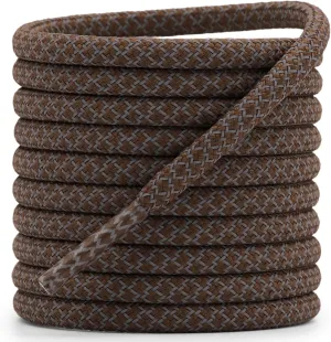DELELE 2 Pairs 4/25" Thick Round Reflective Shoe Laces Safety Highlight Rope