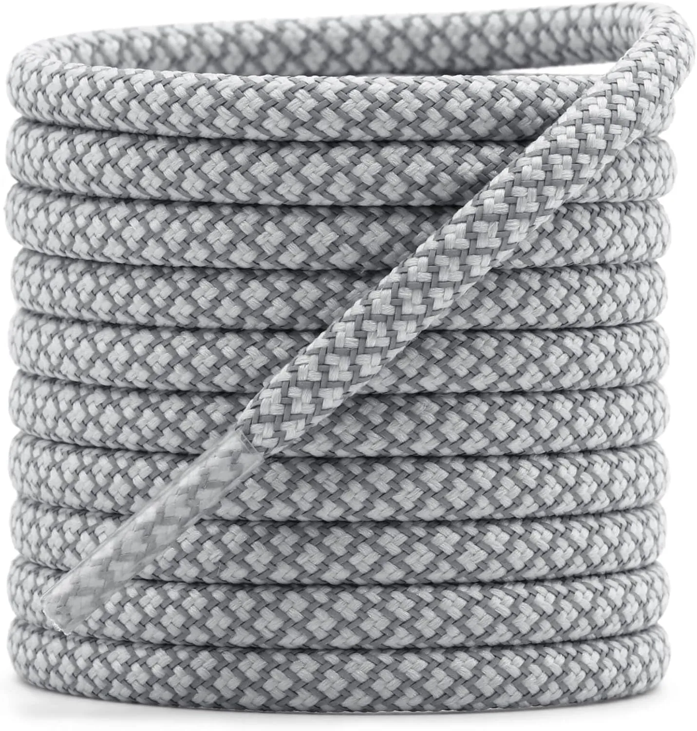 DELELE 2 Pairs 4/25" Thick Round Reflective Shoe Laces Safety Highlight Rope