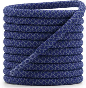 DELELE 2 Pairs 4/25" Thick Round Reflective Shoe Laces Safety Highlight Rope