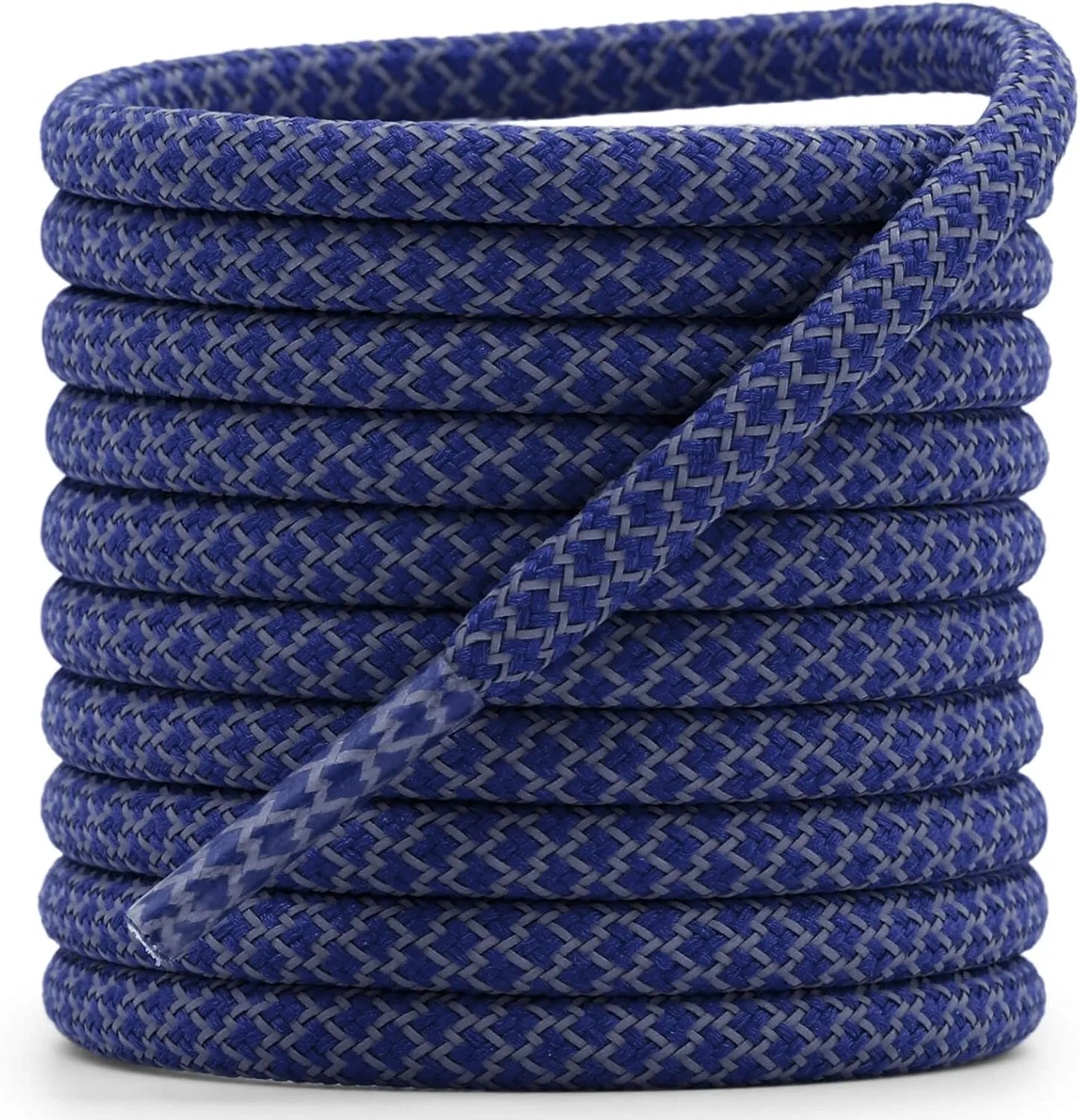 DELELE 2 Pairs 4/25" Thick Round Reflective Shoe Laces Safety Highlight Rope