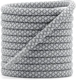 DELELE 2 Pairs 4/25" Thick Round Reflective Shoe Laces Safety Highlight Rope