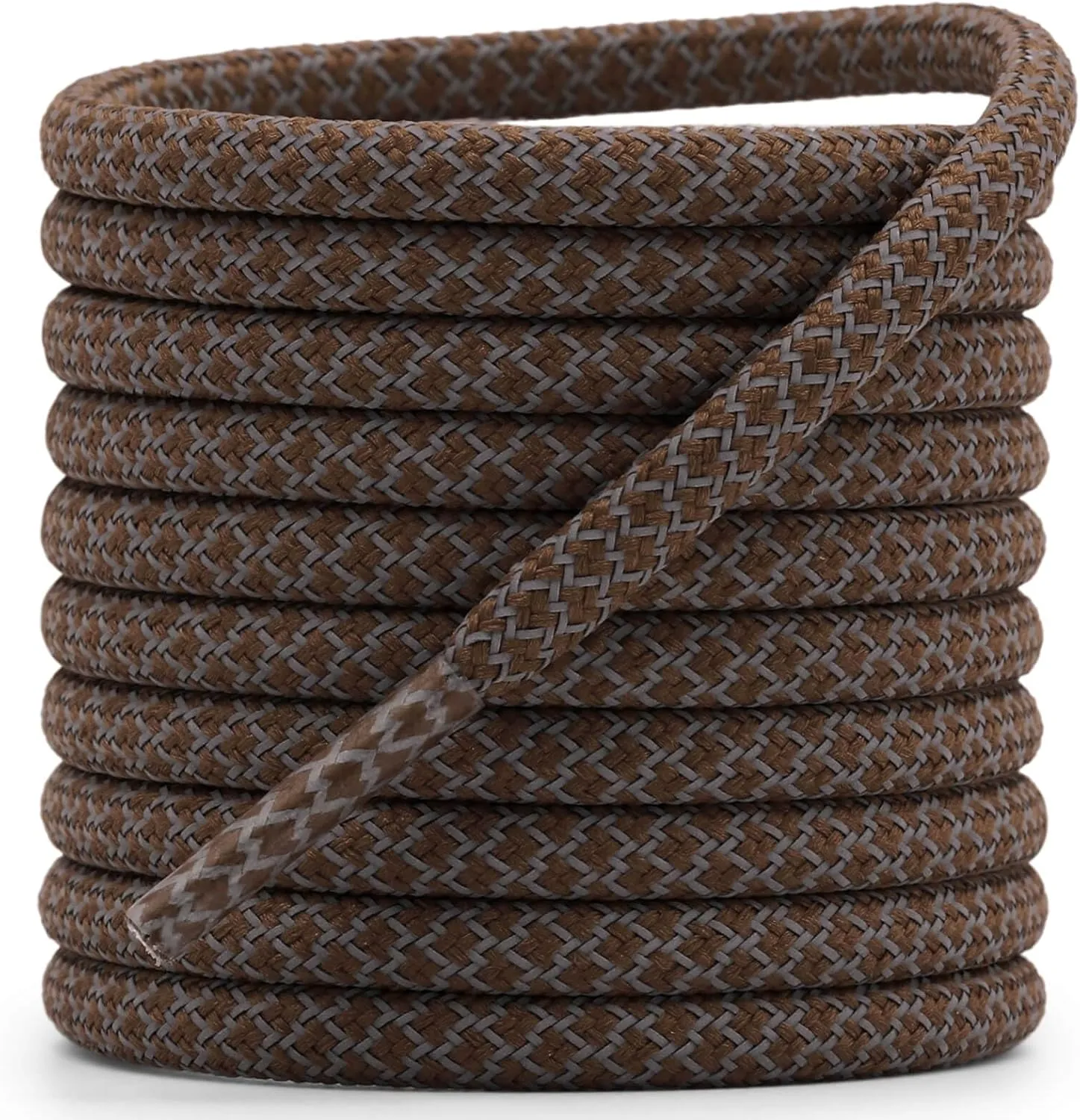 DELELE 2 Pairs 4/25" Thick Round Reflective Shoe Laces Safety Highlight Rope