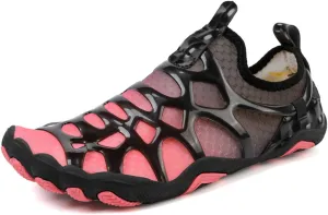 DHAEY Professional Men's Women's Weightlifting Shoes Strong Anti-Slip Low Gang Comfortable Fashion Cross-Trainer Sneaker Deadlift Squat Shoes (Color : Black Rose red, Size : 9.5 Women/8 Men)