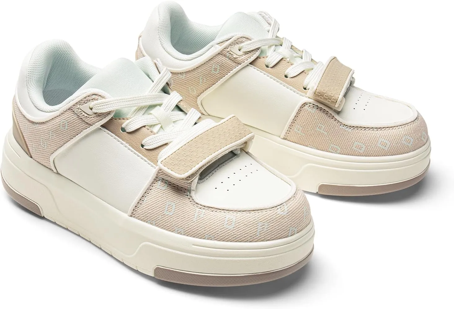 DREAM PAIRS Women Platform Chunky Sneakers Leather Oli Casual Fashion Sneaker