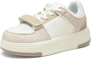DREAM PAIRS Women Platform Chunky Sneakers Leather Oli Casual Fashion Sneaker