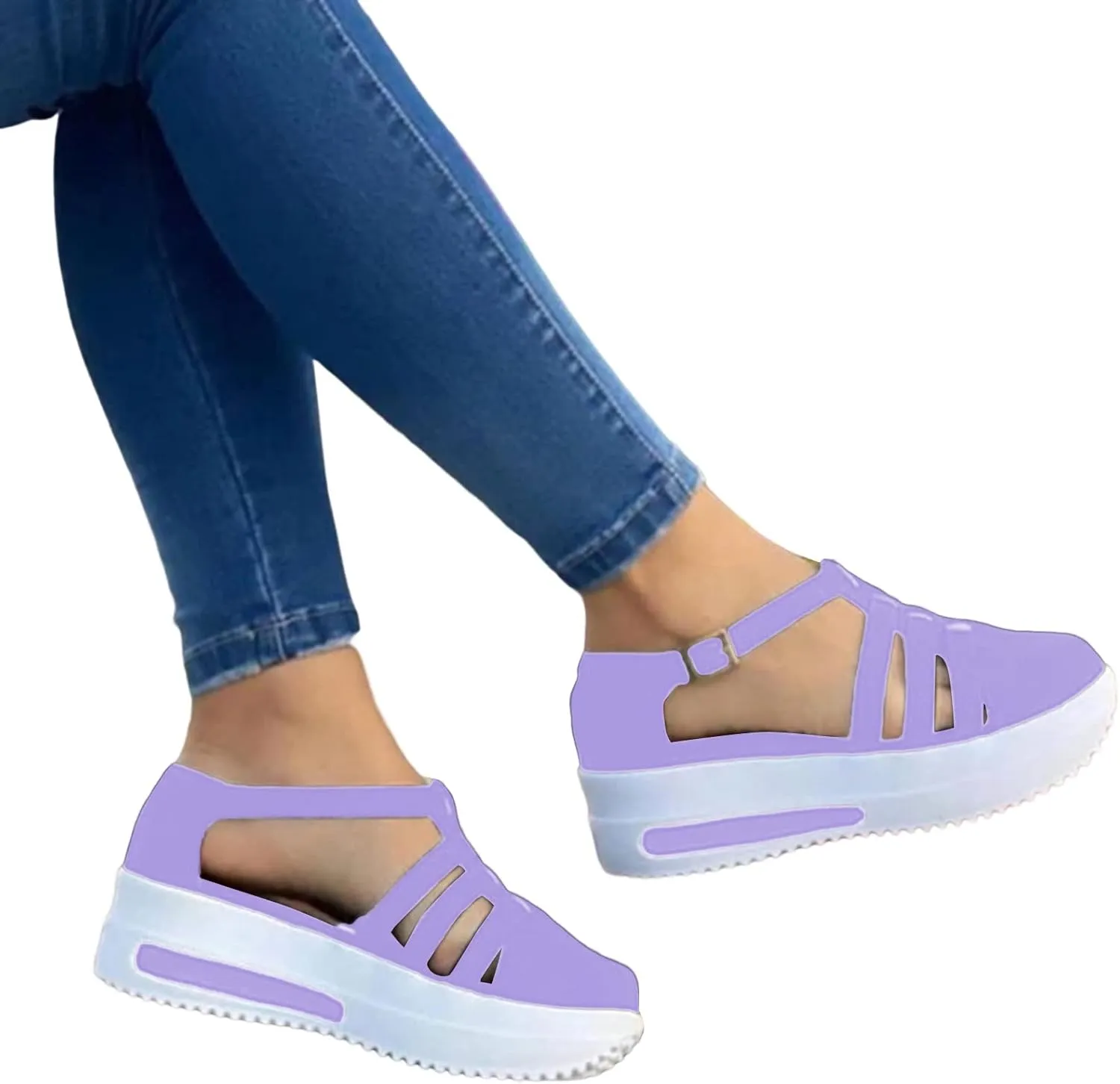 Eduavar Sandals for Women Casual, Sandals Women Summer Beach Sandals Black Sandals Flat Slippers Ring Toe Sandals