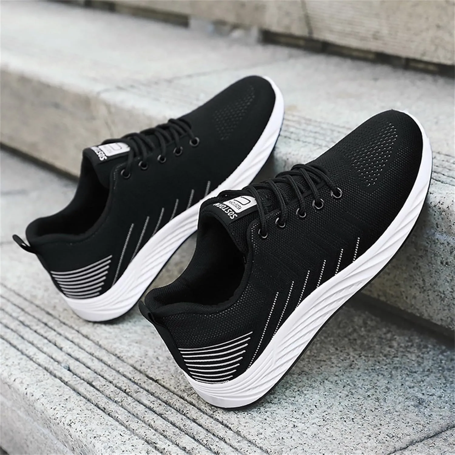 Fashion Summer and Men Shoes Flat Mesh Breathable Solid Color Casual Shoes Sneaker Mens