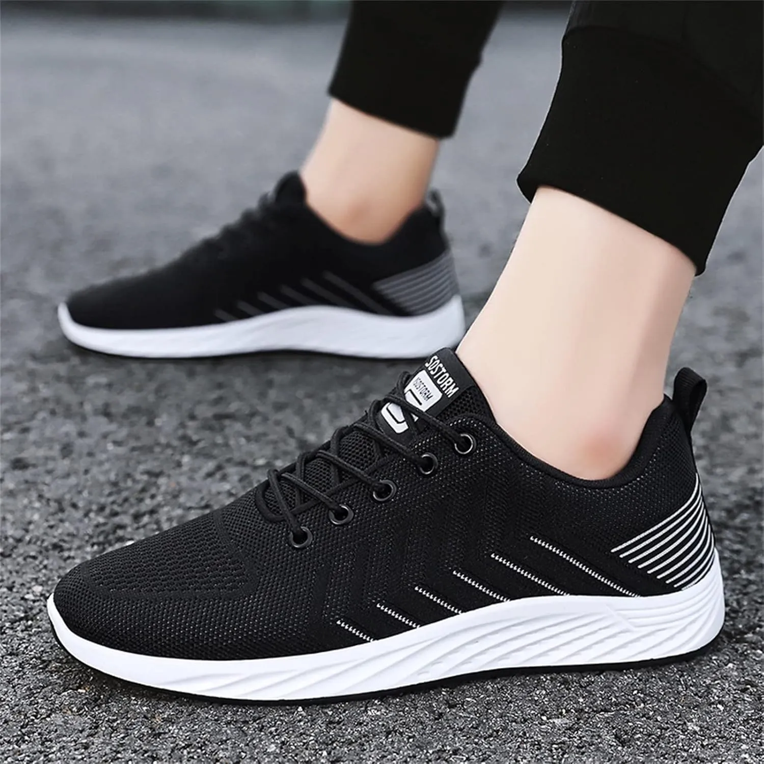 Fashion Summer and Men Shoes Flat Mesh Breathable Solid Color Casual Shoes Sneaker Mens