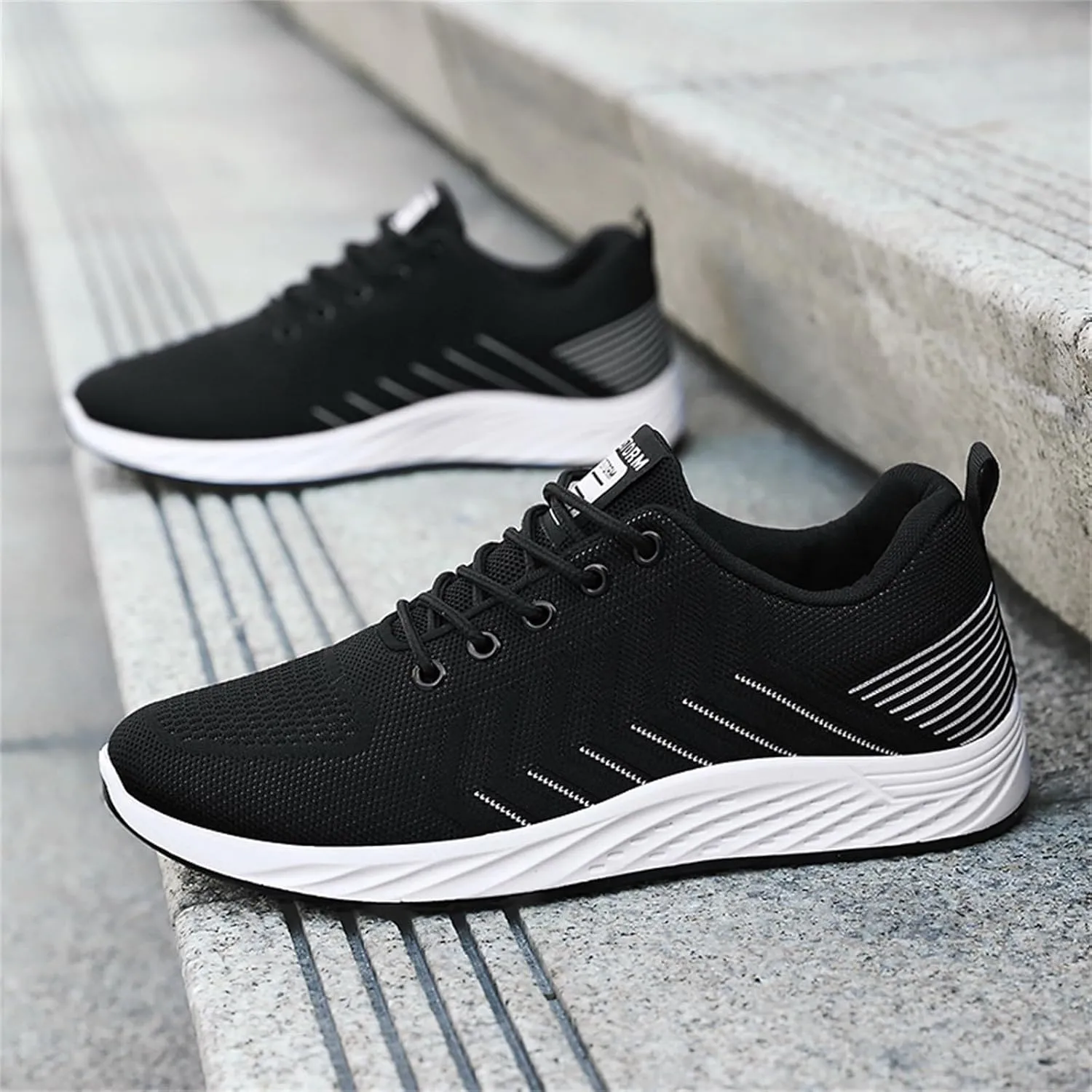 Fashion Summer and Men Shoes Flat Mesh Breathable Solid Color Casual Shoes Sneaker Mens