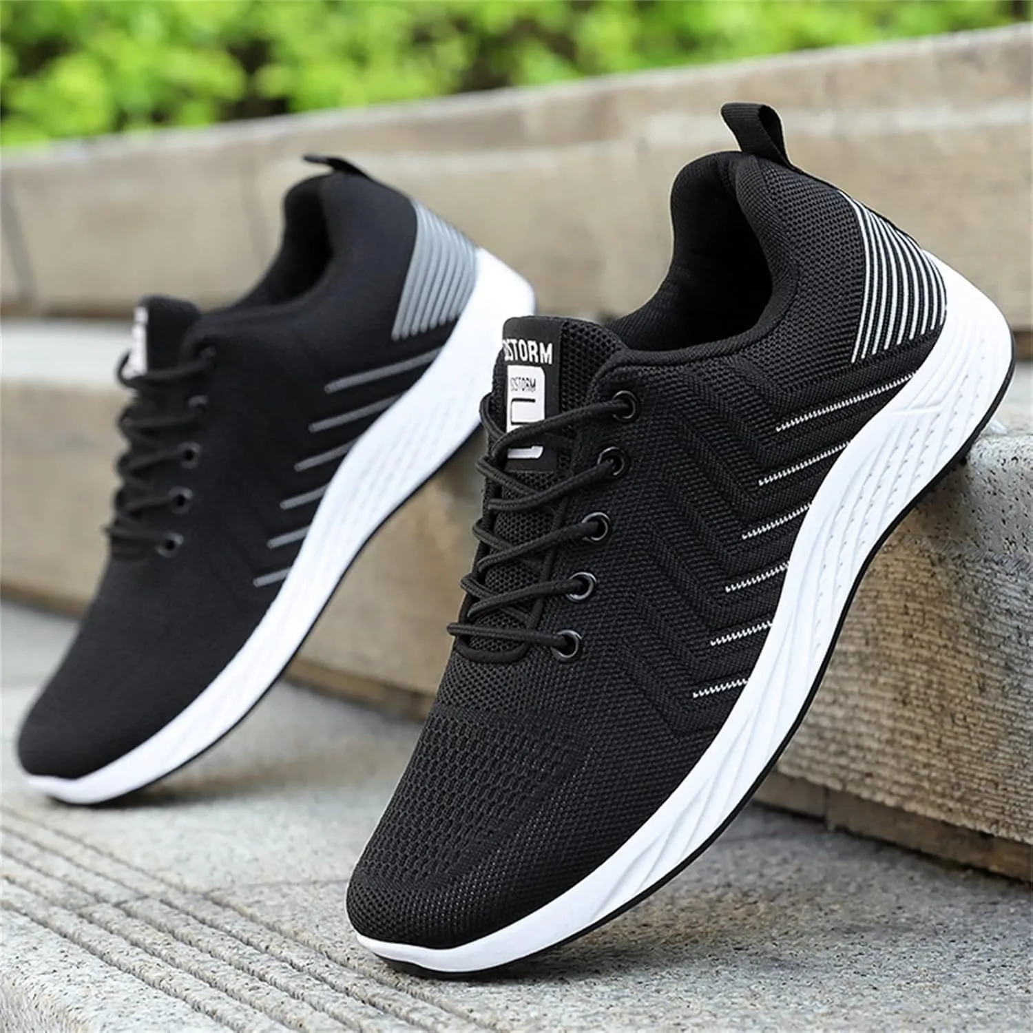 Fashion Summer and Men Shoes Flat Mesh Breathable Solid Color Casual Shoes Sneaker Mens