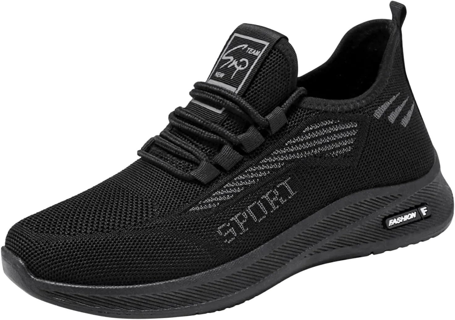 Fashionable Men Sports Shoes Flat Fly Woven Mesh Breathable Comfortable Lace Up Slip On Sneaker Shelf for Men