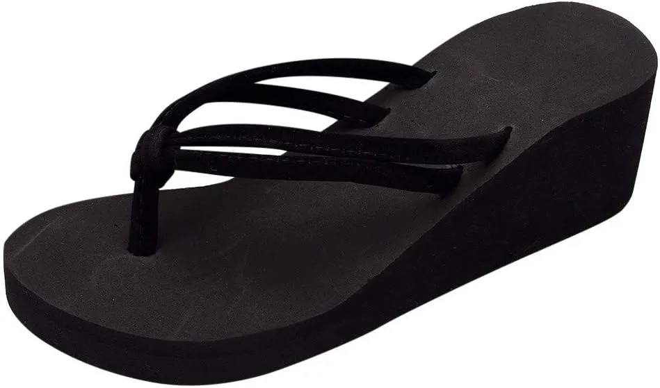 Flip Flops Women Memory Foam, Womens Sandals Fashion Platform, Women'S Casual Summer Sandals Clip Toe Slip On Comfortable Slippers Arch Support