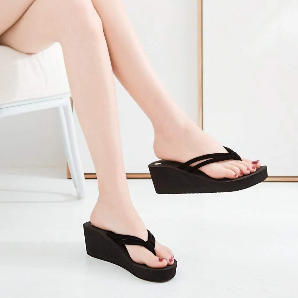 Flip Flops Women Memory Foam, Womens Sandals Fashion Platform, Women'S Casual Summer Sandals Clip Toe Slip On Comfortable Slippers Arch Support