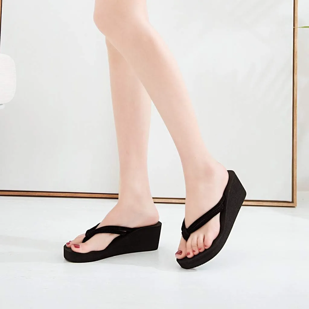 Flip Flops Women Memory Foam, Womens Sandals Fashion Platform, Women'S Casual Summer Sandals Clip Toe Slip On Comfortable Slippers Arch Support