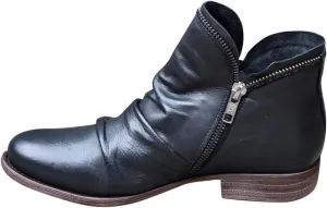 Gibobby Boots for Women Dressy Winter Casual Leather Side Zipper Round Toe Cowboy Booties Fall Flat Short Shoes Boots