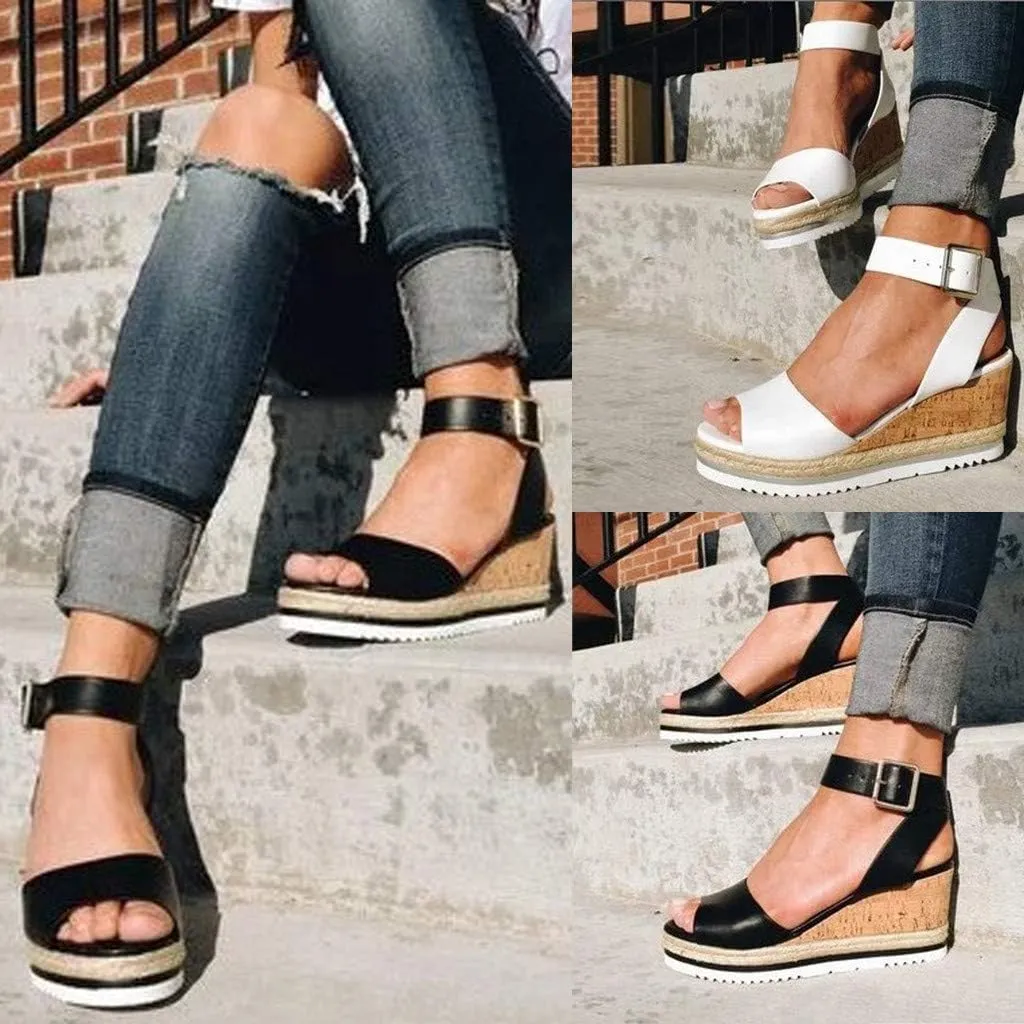 Gibobby Womens Espadrilles Sandals Flats,Women's Platform Sandals Espadrille Wedge Summer Ankle Strap Studded Open Toe Sandal