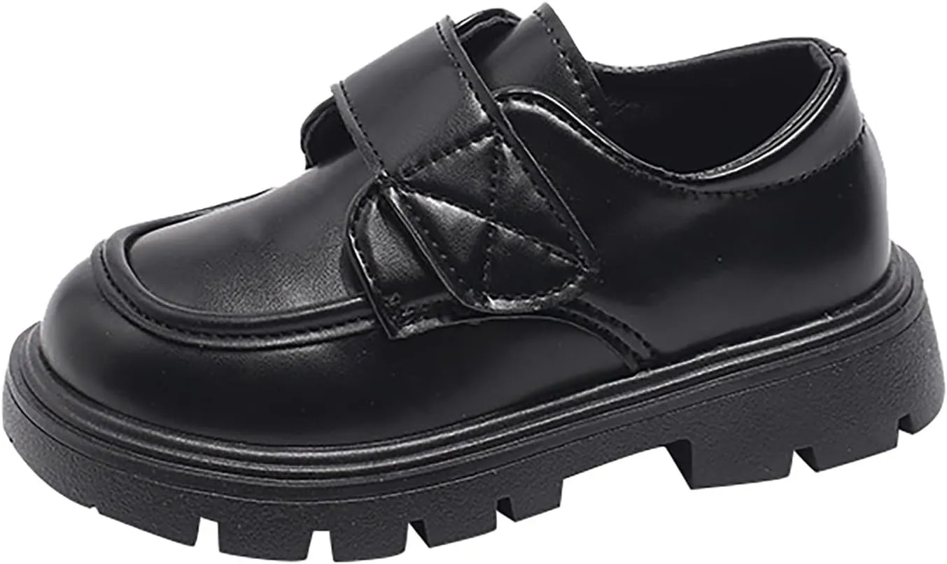 Girls Dress Shoes Chunky Loafers for Girl Platform Heel Leather Flats Round Toe School Uniform Mary Jane Shoes