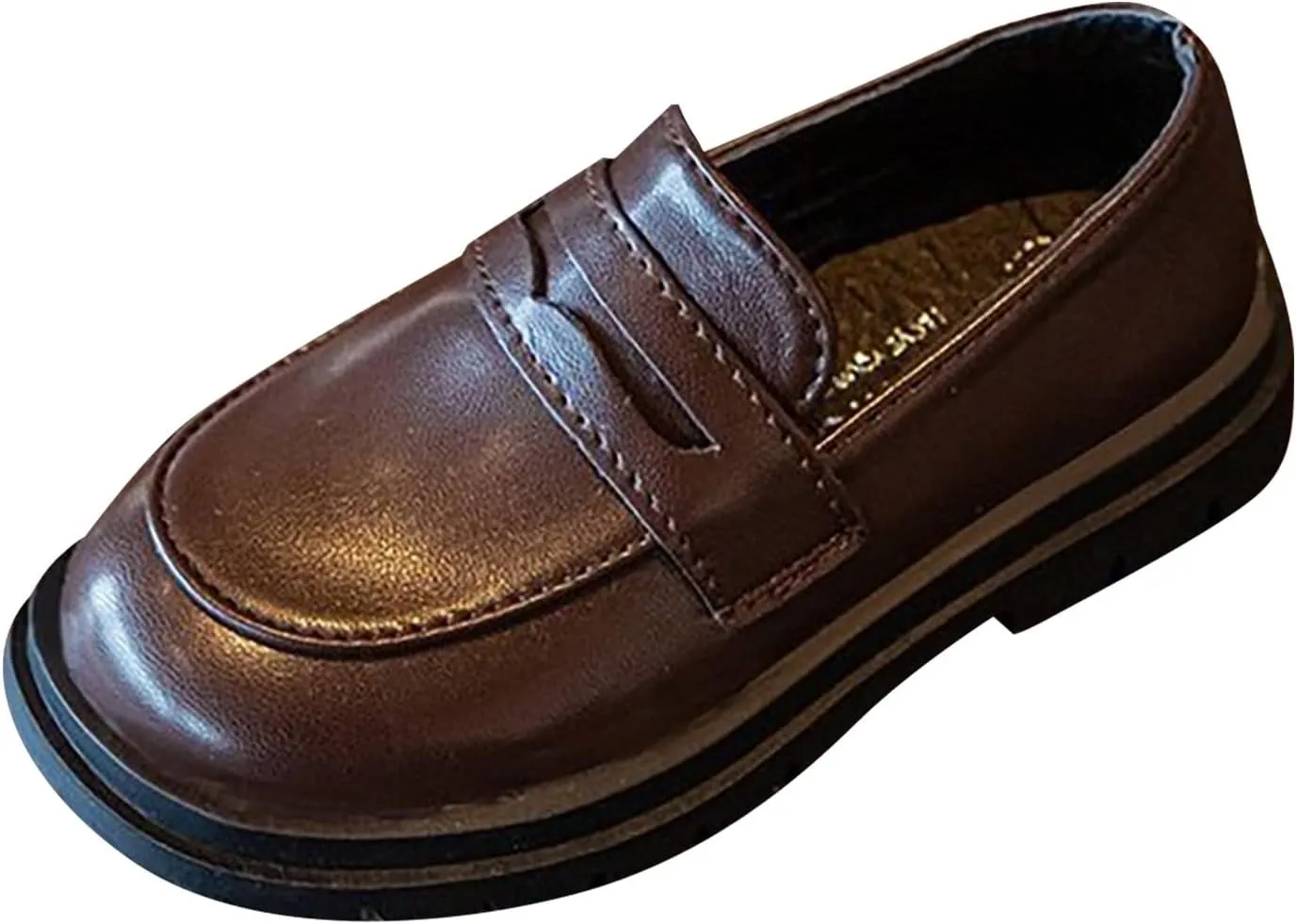 Girls Dress Shoes Chunky Loafers for Girl Platform Penny Loafers Round Toe School Uniform Slip On Oxford Shoes