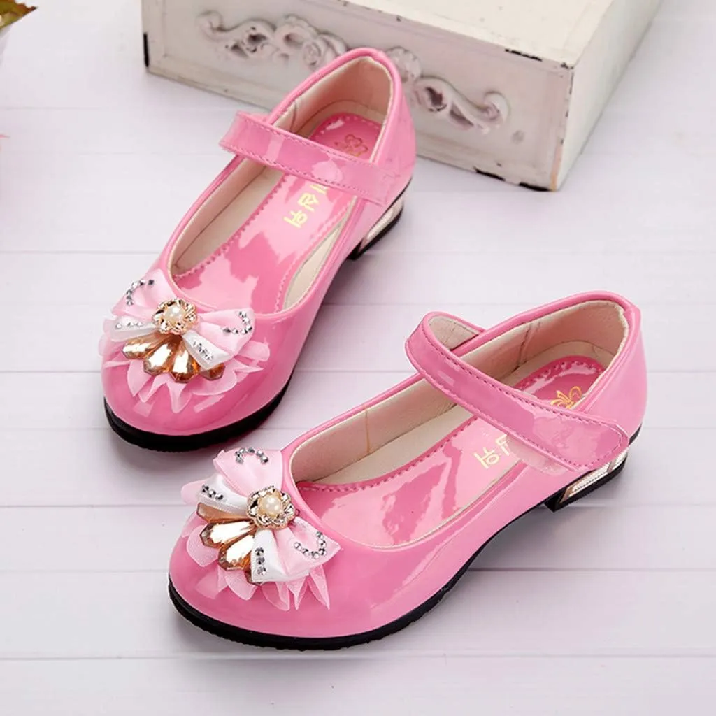Girls Dress Shoes Mary Jane Shoes for Girls Flower Girl Shoes for Party Wedding School Low Heel Flats