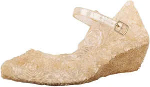 Girls Jelly Sandals Cosplay Dress Up Mary Jane Flats Heels Dance Party Birthday Single Shoes for Kids Toddler