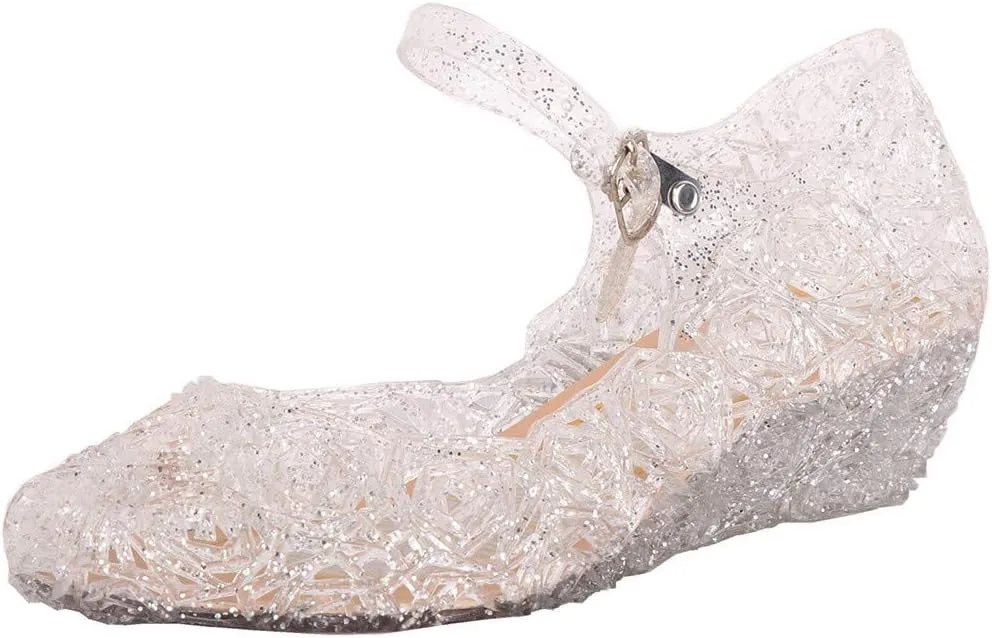Girls Jelly Sandals Dress Up Mary Jane lats Heels Dance Pary Single Shoes for Kids Toddler Boy Shoes Infant