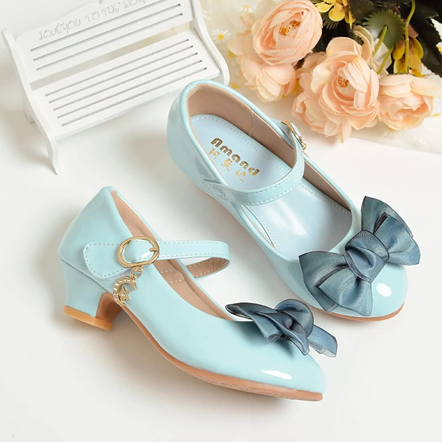 Girls Mary Jane Dress Shoes Bows Flower Girl Wedding School Low Heels Toddler Little Kids Pump Shoes Girl School Shoes