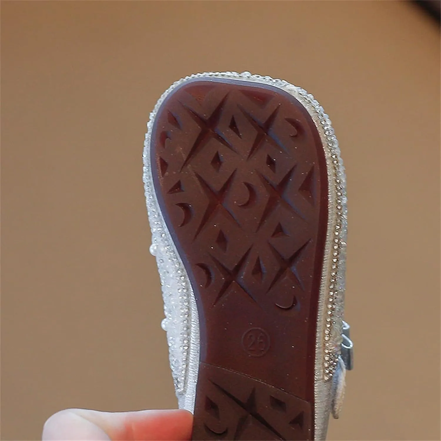 Girls Mary Jane Rhinestone Toddler Dress Shoes Slip On Ballet Flats for Party Wedding Performance School Uniform
