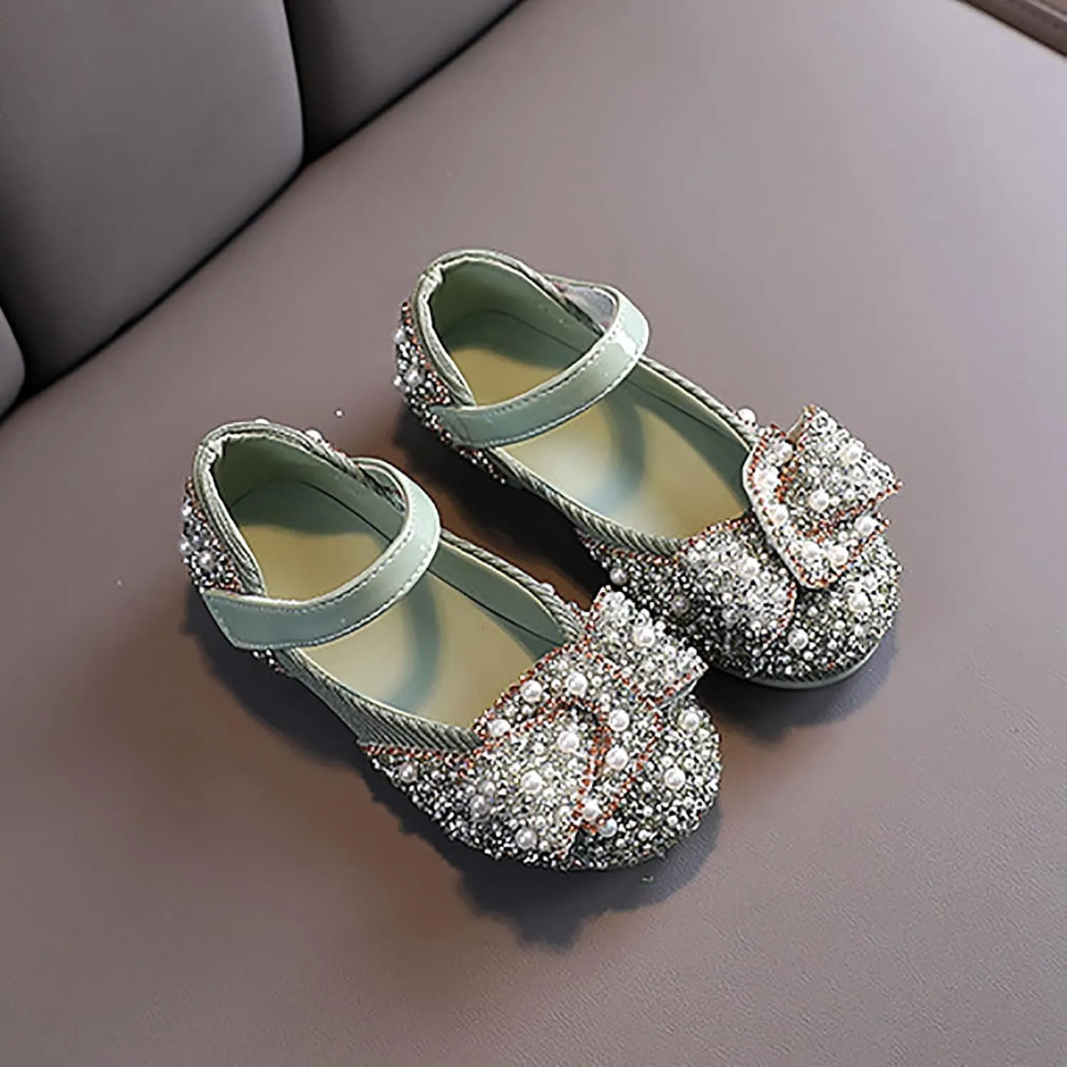 Girls Sandals Closed Toe Heels Strap Closed Toe Bow Girl Shoes Bow Wedding Sandals Toddler Flower Party Shoes