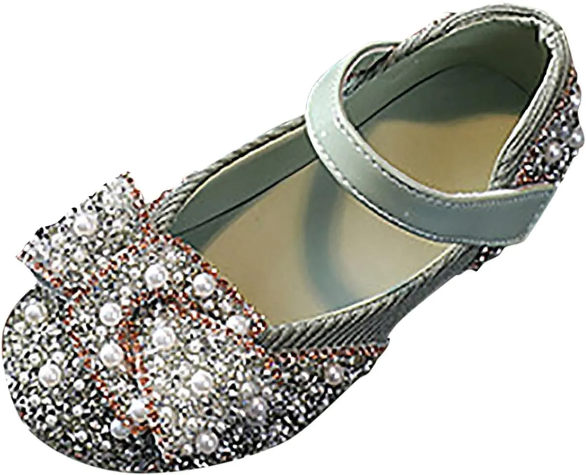 Girls Sandals Closed Toe Heels Strap Closed Toe Bow Girl Shoes Bow Wedding Sandals Toddler Flower Party Shoes