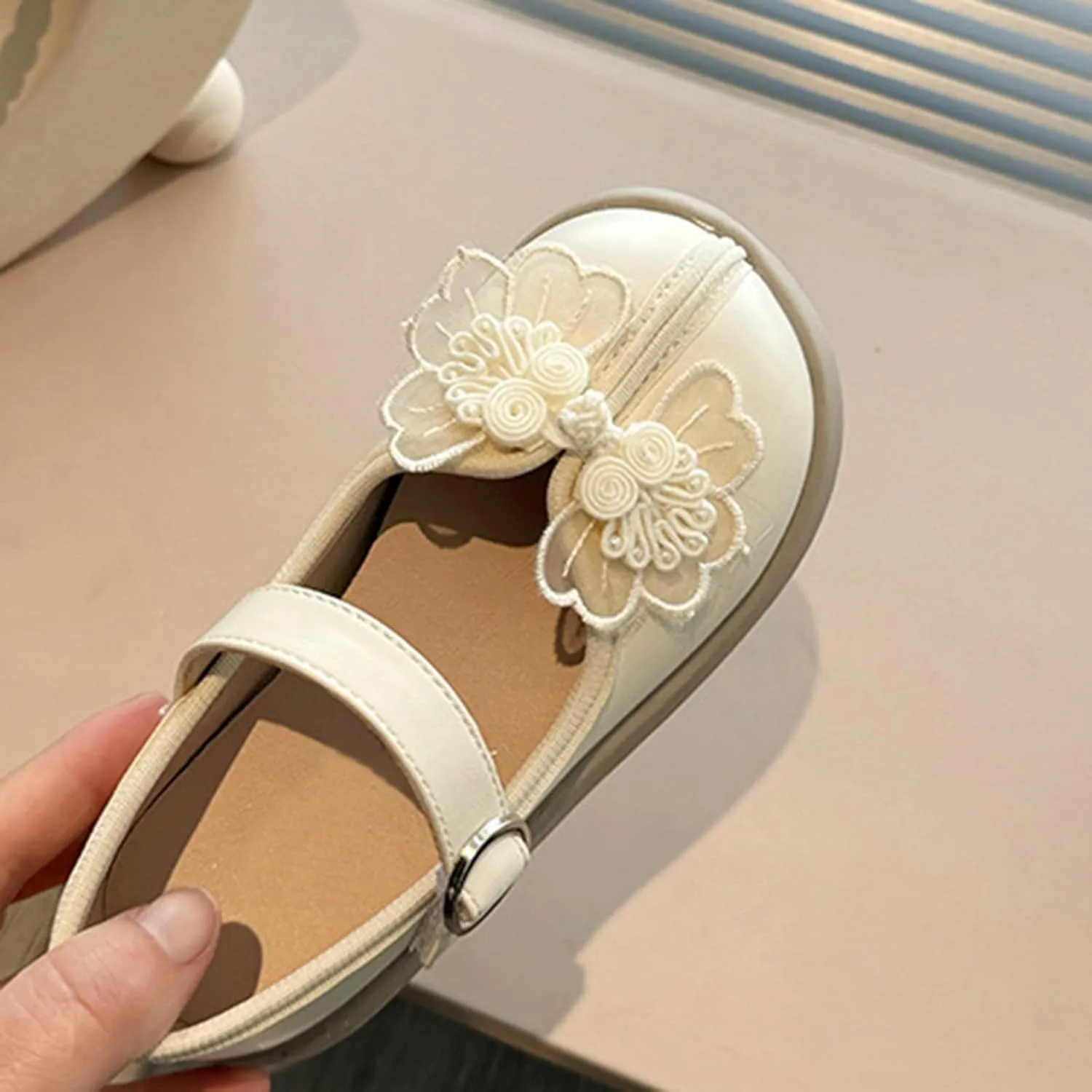 IWIHMIV Toddler Girl Casual Dress Shoe Non Slip Little Girl School Shoes for Wedding Party Leather Mary Jane Shoes