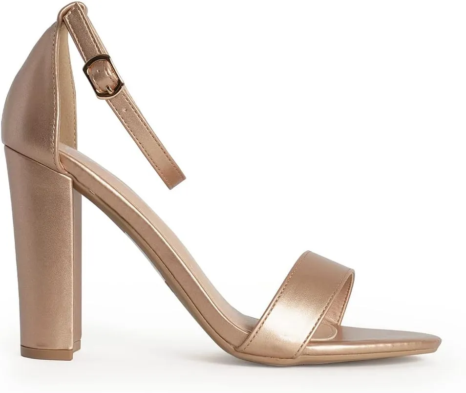 J. Adams Shirley Heels for Women - Ankle Strap High Heel Dressy Sandals