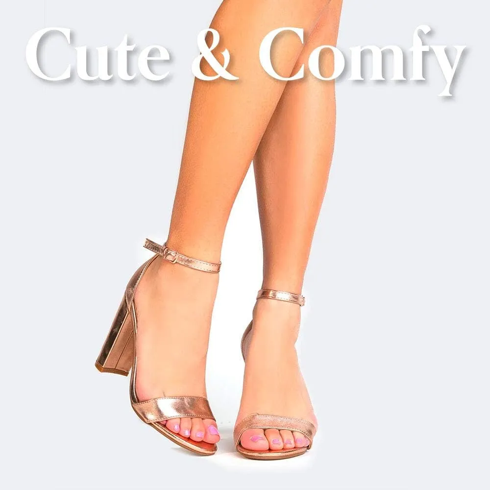 J. Adams Shirley Heels for Women - Ankle Strap High Heel Dressy Sandals