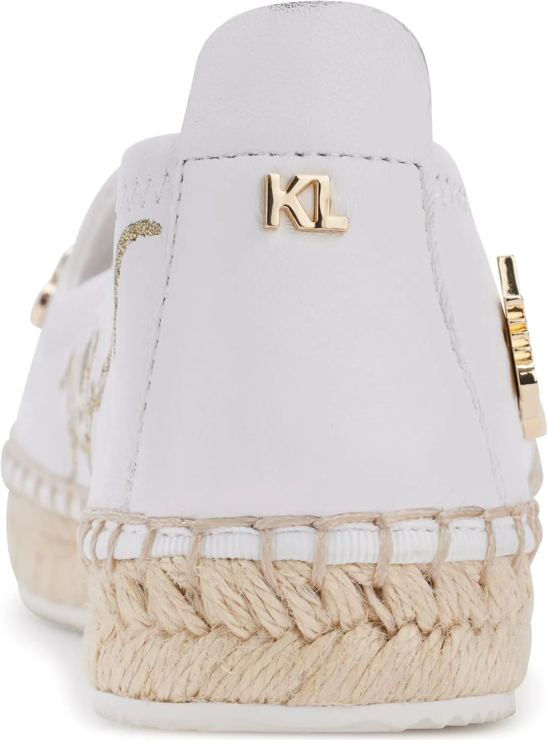 KARL LAGERFELD womens Michaela Slip on Embellished Flat Espadrille