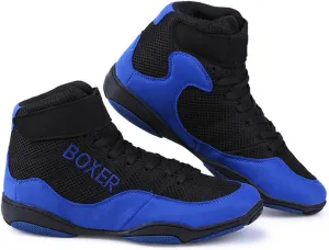 Kervaky Men's Wrestling Shoes Professional Boxing Shoes Fitness Shoes Training Shoes Lightweight and Breathable Weightlifting Shoes
